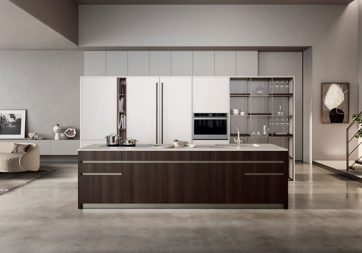 cocinas de diseño sin muebles altos