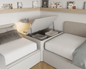 cama en L, habitaciones juveniles modernas valencia